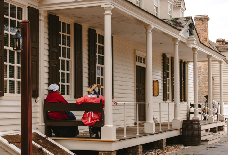 interpreters on porch