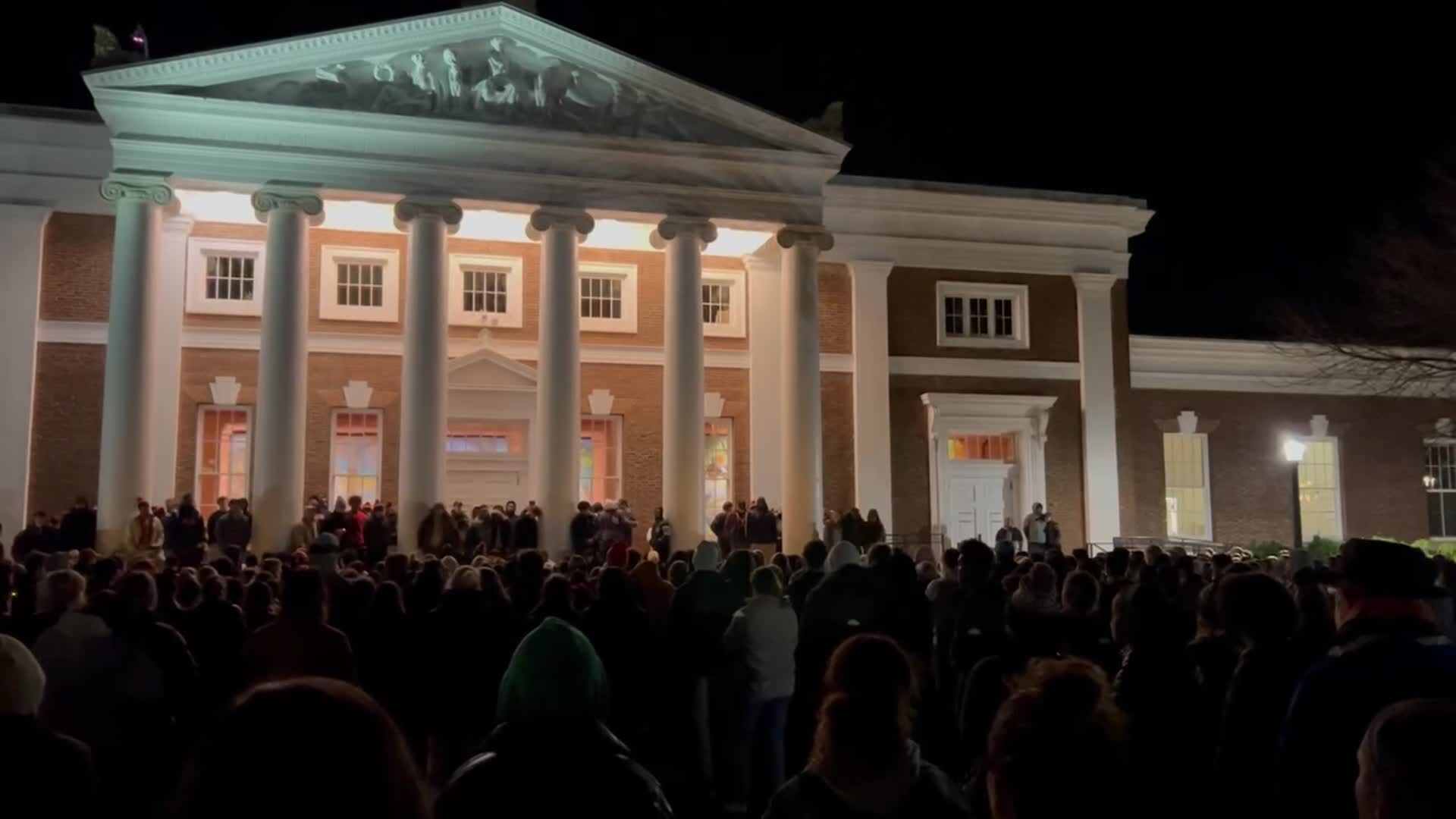 Crowd sings 'Amazing Grace' at vigil for 3 students killed in  Charlottesville shooting