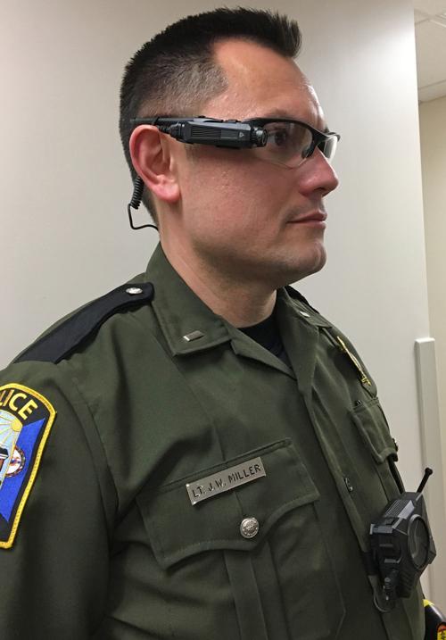 Chesterfield officer with camera attached to glasses