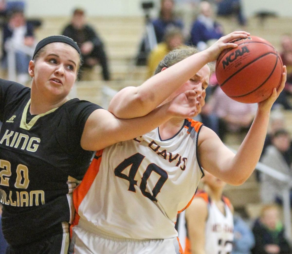 King William At Lee Davis Girls Basketball Rebound One