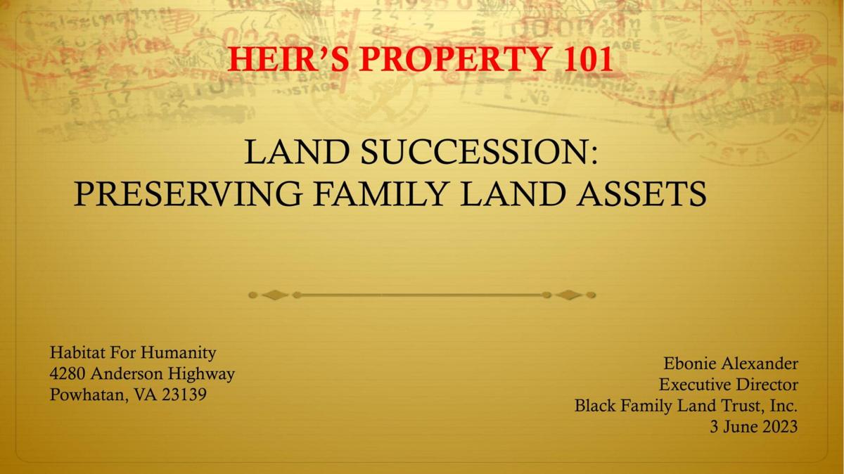 Heirs' property laws resulted in loss of Blackowned VA land