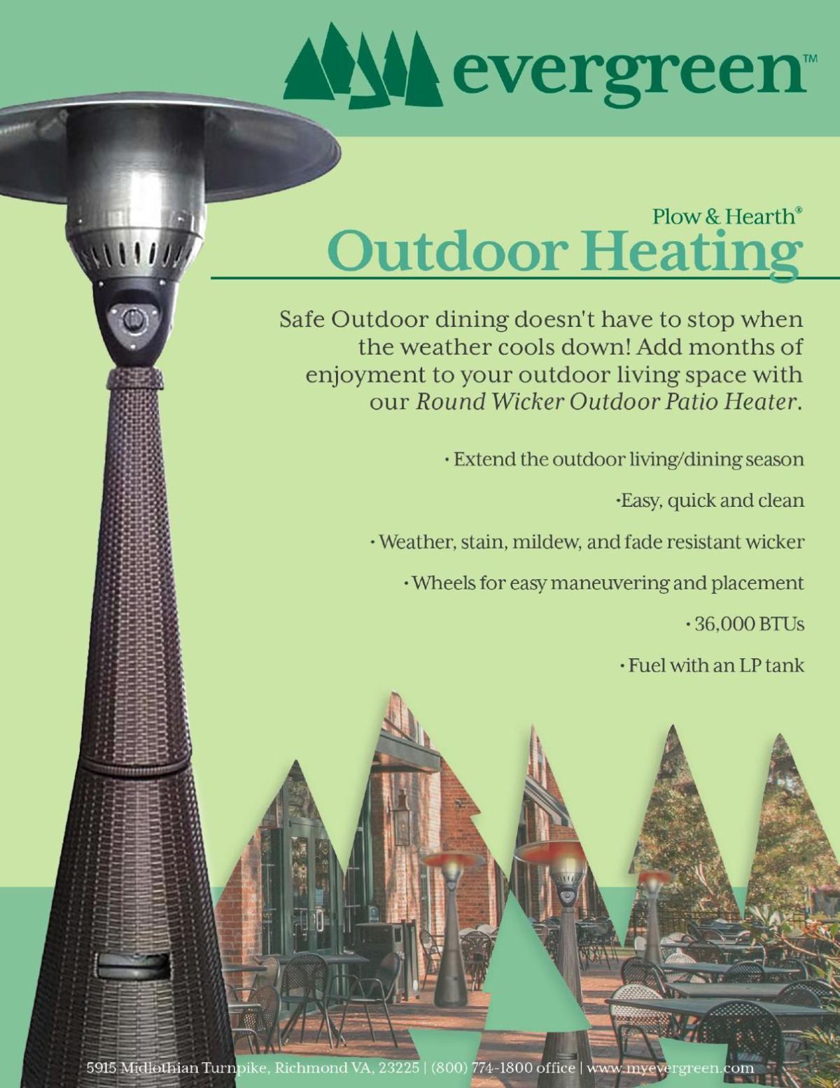 propane outdoor heaters on Evergreen Enterprises Outdoor Patio Heater Richmond Com