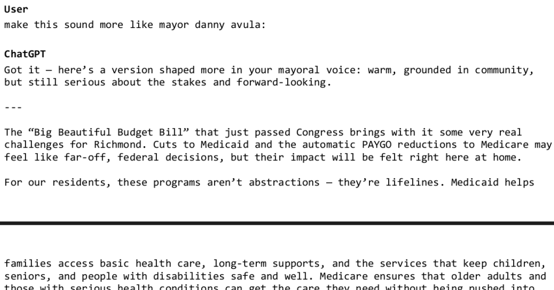 ‘Make this sound more like Danny Avula’: here’s how the mayor used ChatGPT in 2025