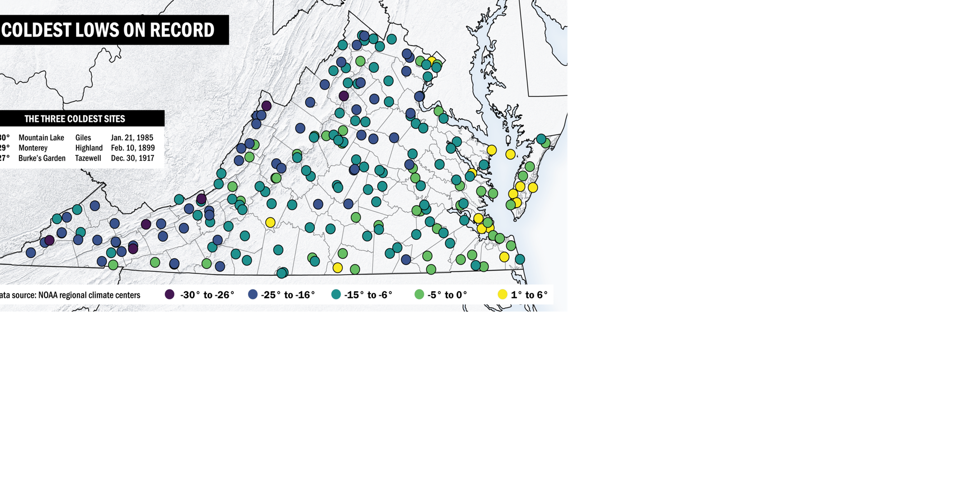 What's the coldest it's ever been in Virginia? Here's why the records