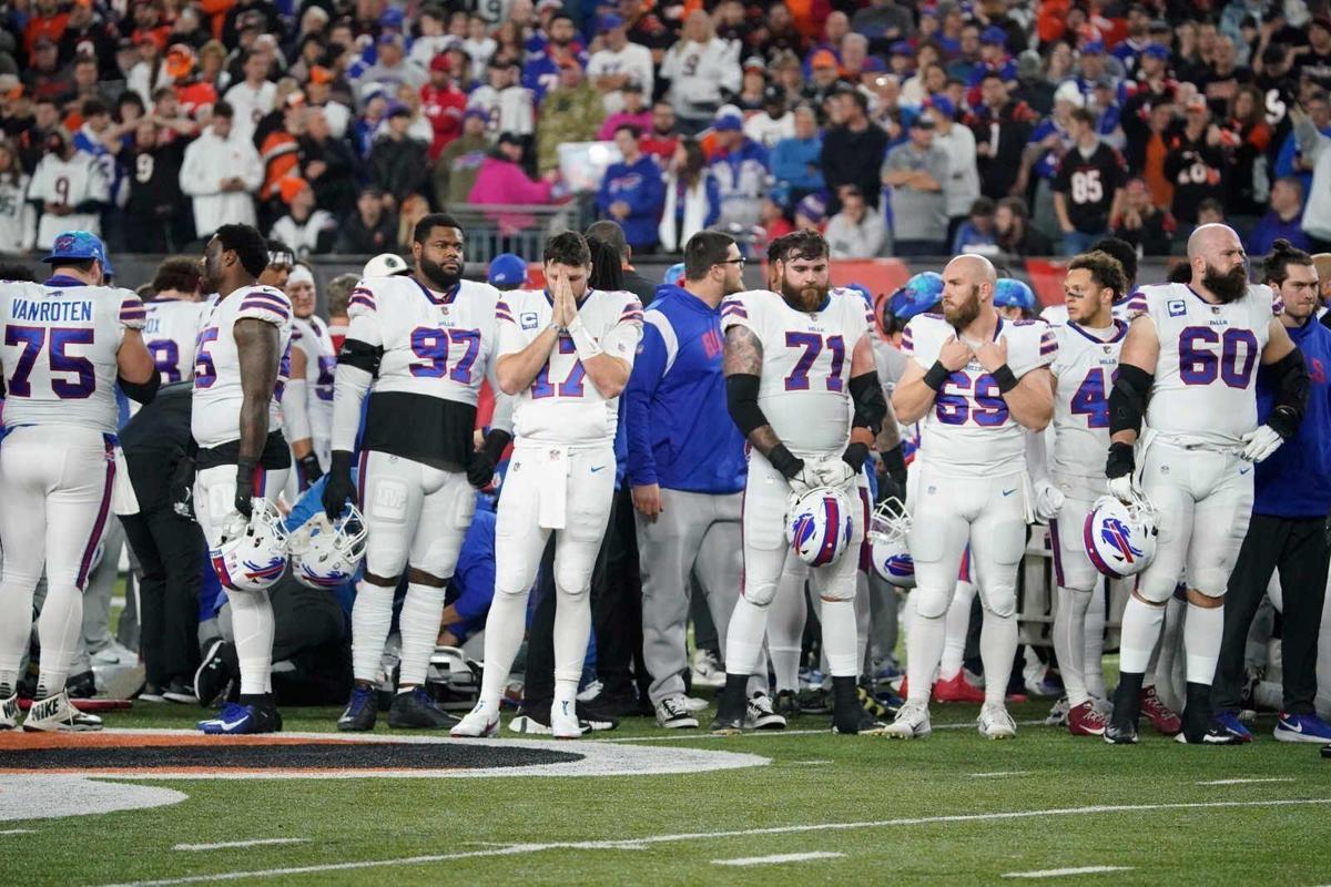 Bills safety Damar Hamlin in critical condition after collapsing on field;  game suspended