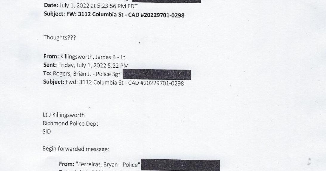 Richmond police emails describe tip about potential July 4 mass shooting