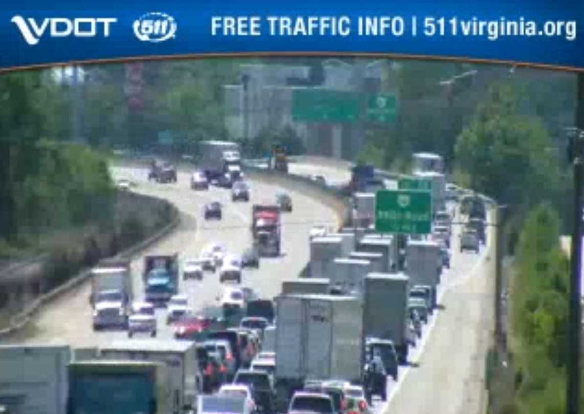 Major delays after crash on I-95 South in Chesterfield