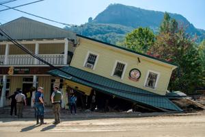 Bubba O’Leary’s on Main Street in Chimney Rock after Tropical Storm Helene, October 7, 2024.