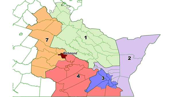 Judges Impose New Va Congressional Map Redrawing 3rd 4th Districts Local Government Politics Richmond Com Virginia 7th District 2022 Map