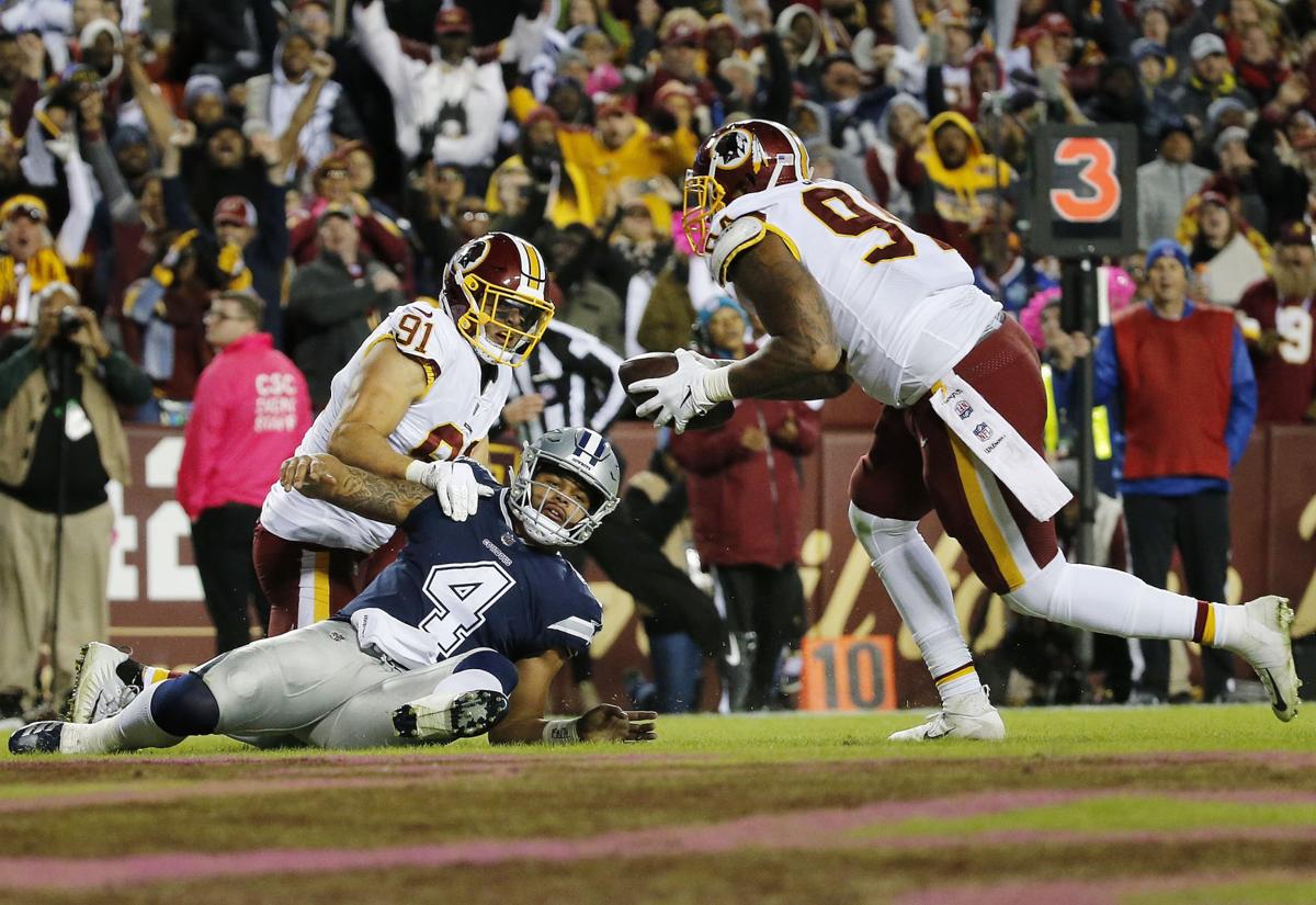 Redskins claim first place in NFC East with dramatic victory over Cowboys