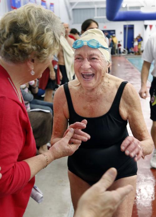 Even at 100, still making a splash