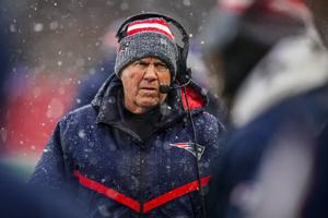 New England Patriots head coach Bill Belichick watches from the sideline as they take on the New York Jets at Gillette Stadium in Foxborough, Massachusetts on Jan. 7, 2024.