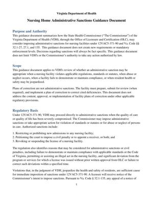 New nursing home enforcement guidelines