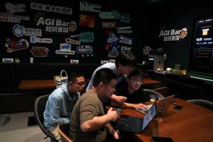 At Beijing AI-themed bar, DeepSeek tokens come with the pints