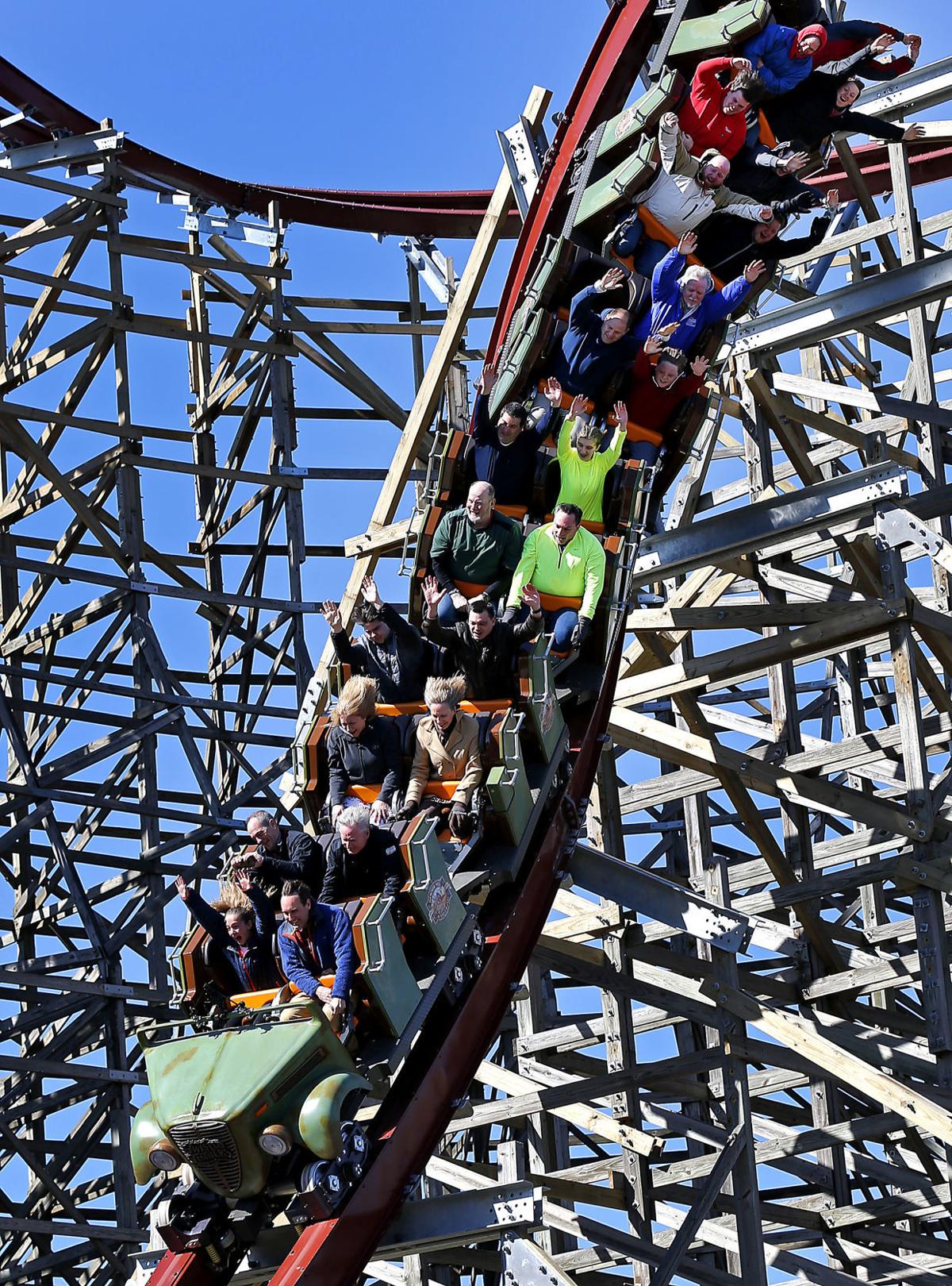 Hundreds of roller coaster enthusiasts turn out for first ride on Kings