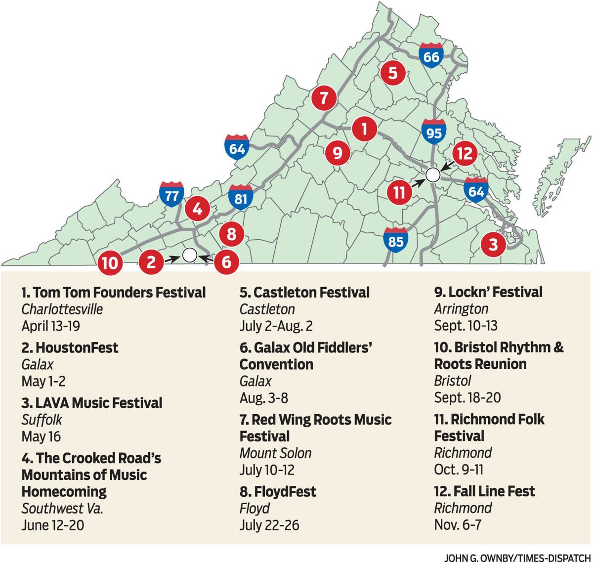 Hit the road for Virginia music festivals Music