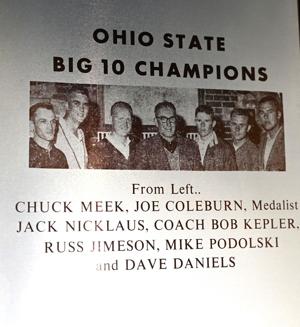Dave Daniels was on the 1961 Ohio State golf team that won the Big 10 championship. Jack Nicklaus had the lowest total score (medalist) of the tournament.