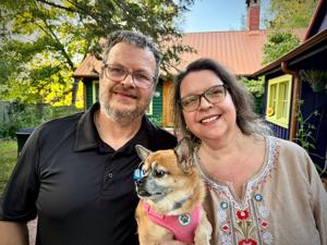 David and Kate Donald, along with their dog Coco, rebuilt their lives and David's DJ business after Tropical Storm Helene destroyed their Swannanoa home and nearly everything in it.