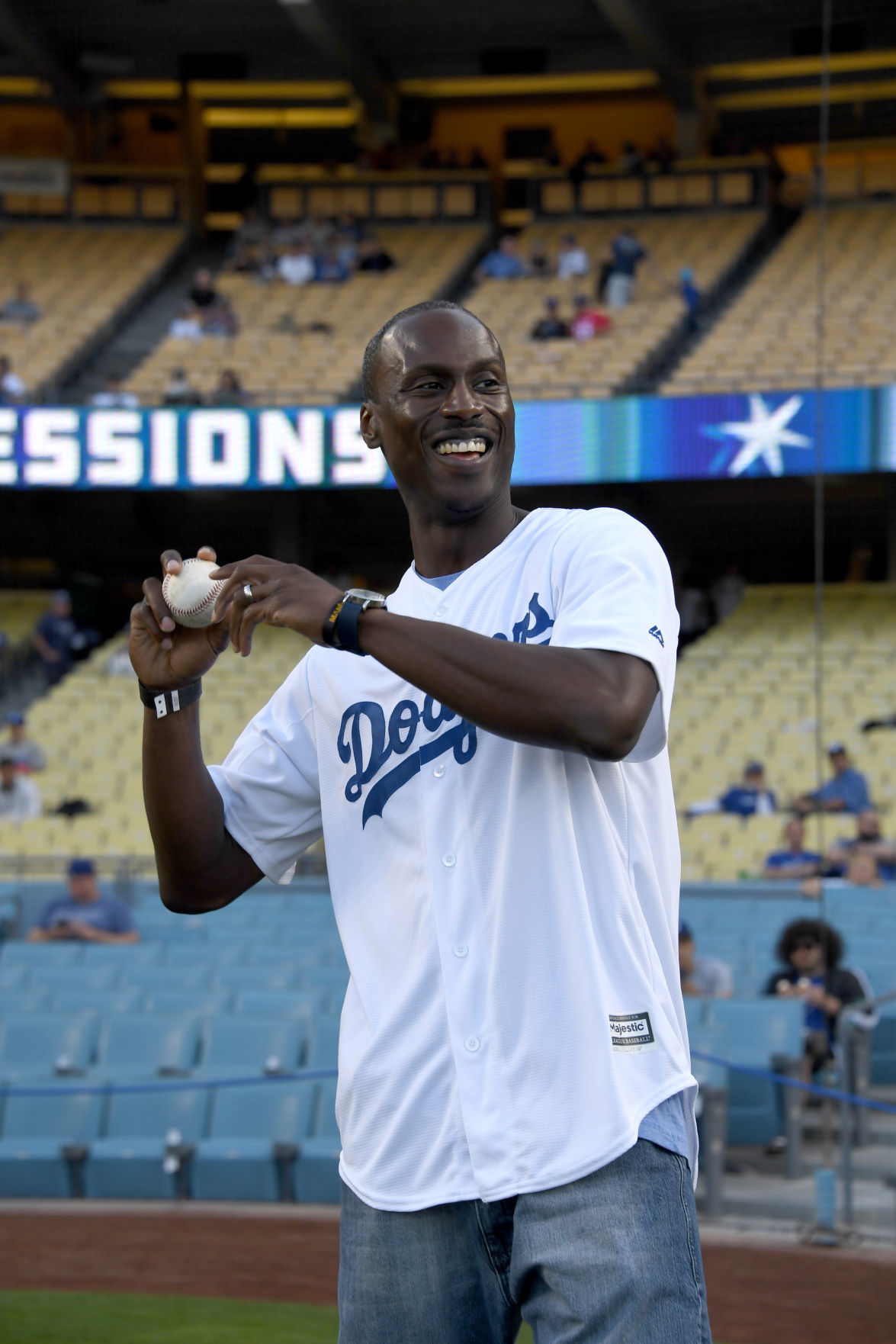 Highland Springs alum Andre Ingram takes a breath after