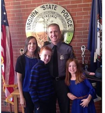 State Trooper Chad Dermyer and his family