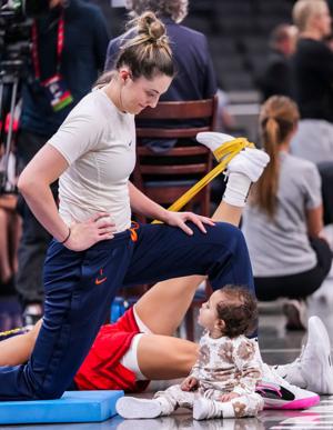 She changed her baby, then won gold. A generation of athletes are thriving in motherhood