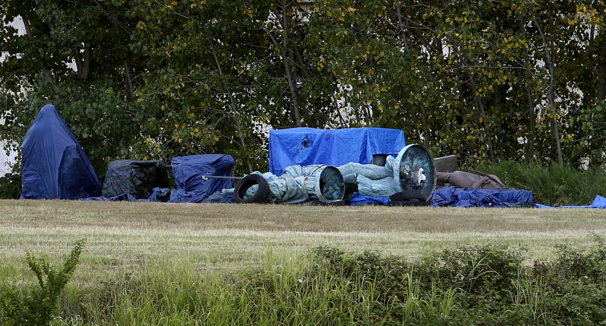 WATCH NOW Confederate statues in storage at Richmond Wastewater