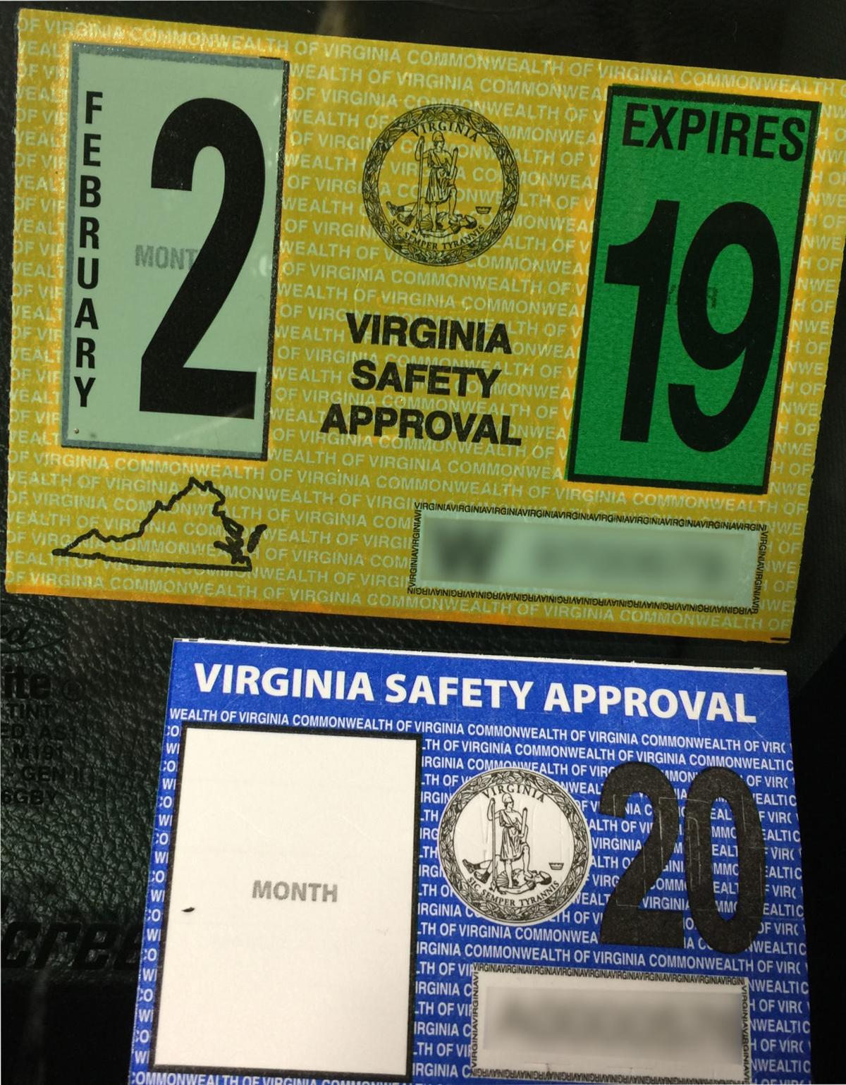 New Virginia Car Inspection Stickers Are Smaller Less Susceptible To Tampering Central Virginia Richmond Com