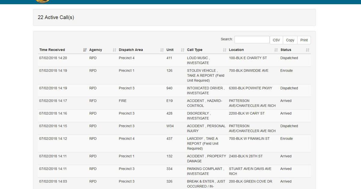 Police Tracking Call Richmond launches website to track active emergency calls as ...
