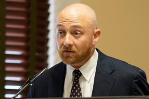 Luke Ihnen, attorney for Christa Pike, speaks during a court hearing requesting the Tennessee Department of Corrections to
