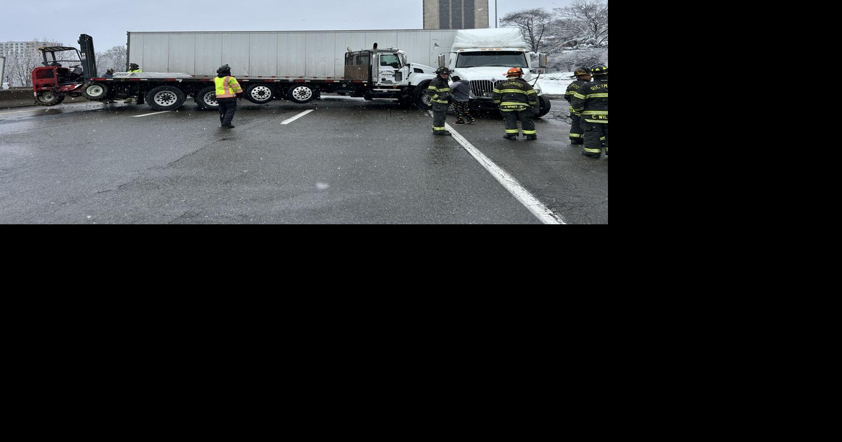Truck crash blocking I-95 in Richmond