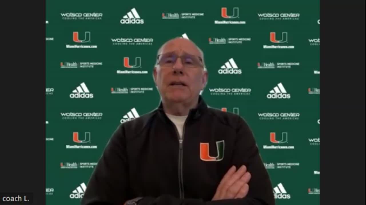 January 30, 2019: Miami Hurricanes head coach Jim Larranaga talks