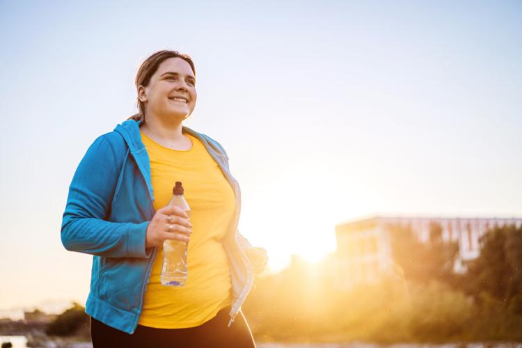 Young woman running