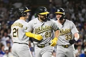 BASEBALL-MLB-CHC-ATH/