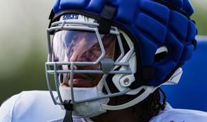 Indianapolis Colts running back Jonathan Taylor (28) walks on the field Monday, Aug. 3, 2026, during practice at Colts Camp at