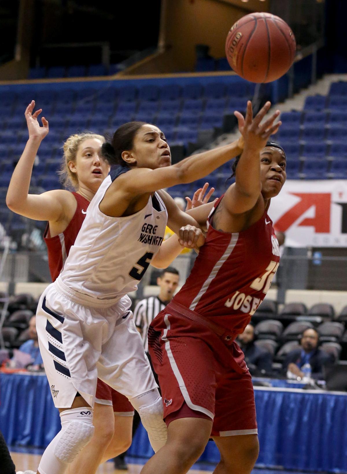 George Washington Defeats Saint Joseph S For A 10 Women S