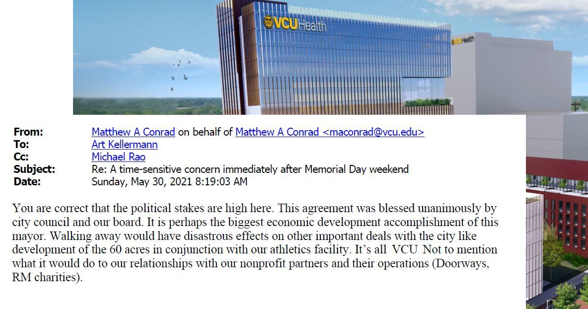 VCU administrators argued over doomed Clay Street project - Vimarsana News