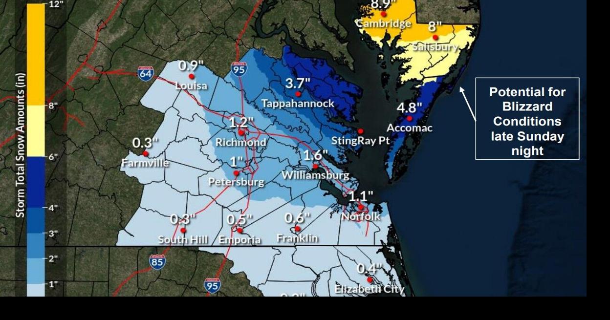 Winter storm to impact Richmond and Eastern Virginia