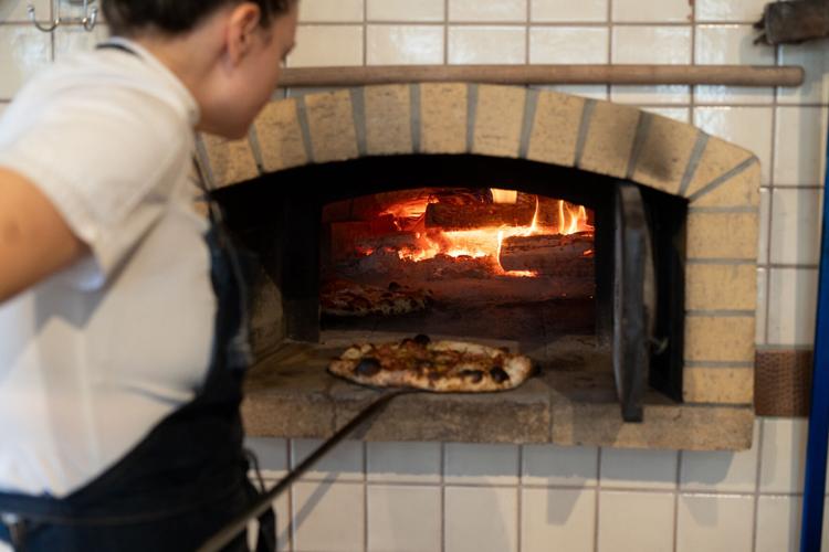Pizza in oven