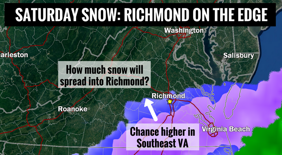 Richmond has two chances for snow between Thursday night and Saturday Weather