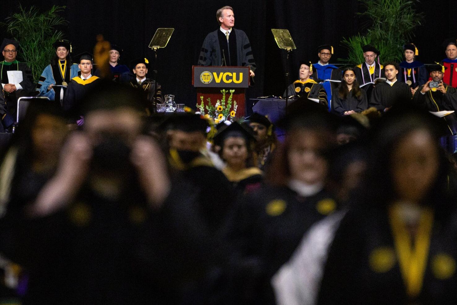 100plus VCU grads walk out of Youngkin's graduation speech