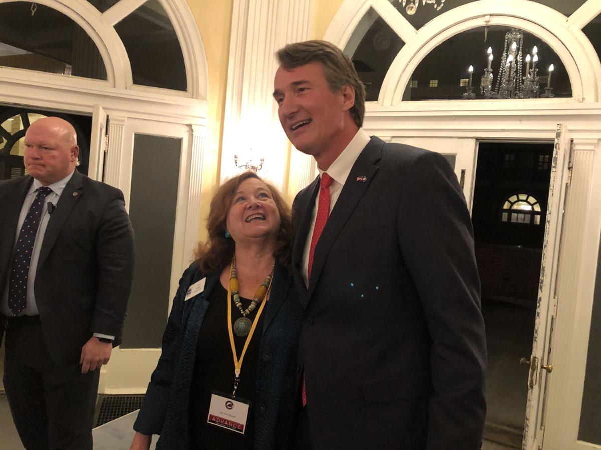 Terri Hauser meets Glenn Youngkin at the GOP Advance