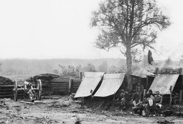 Abraham lincoln playing chess with a dog in antetum