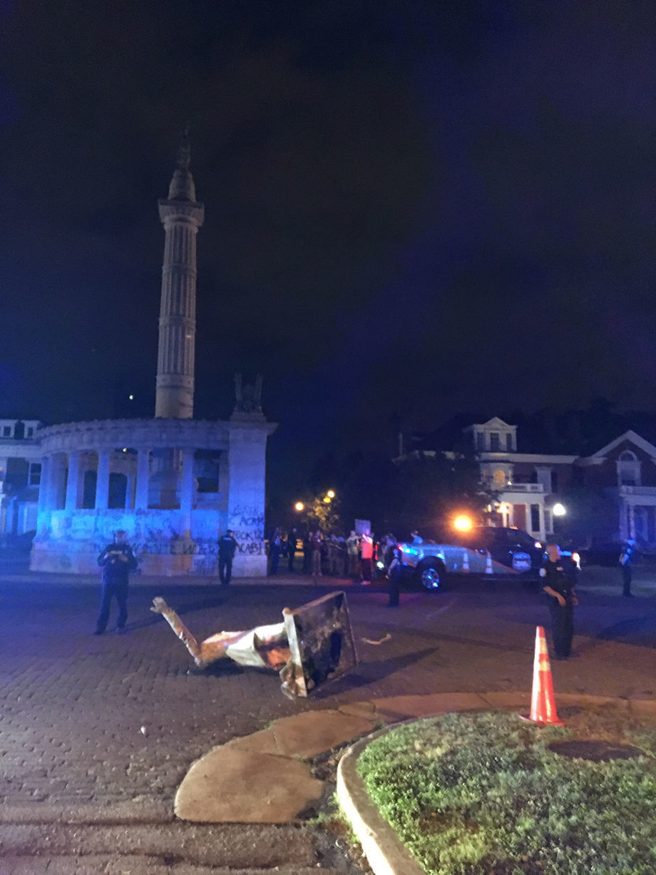 WATCH NOW Statue of Jefferson Davis torn down on Monument Avenue