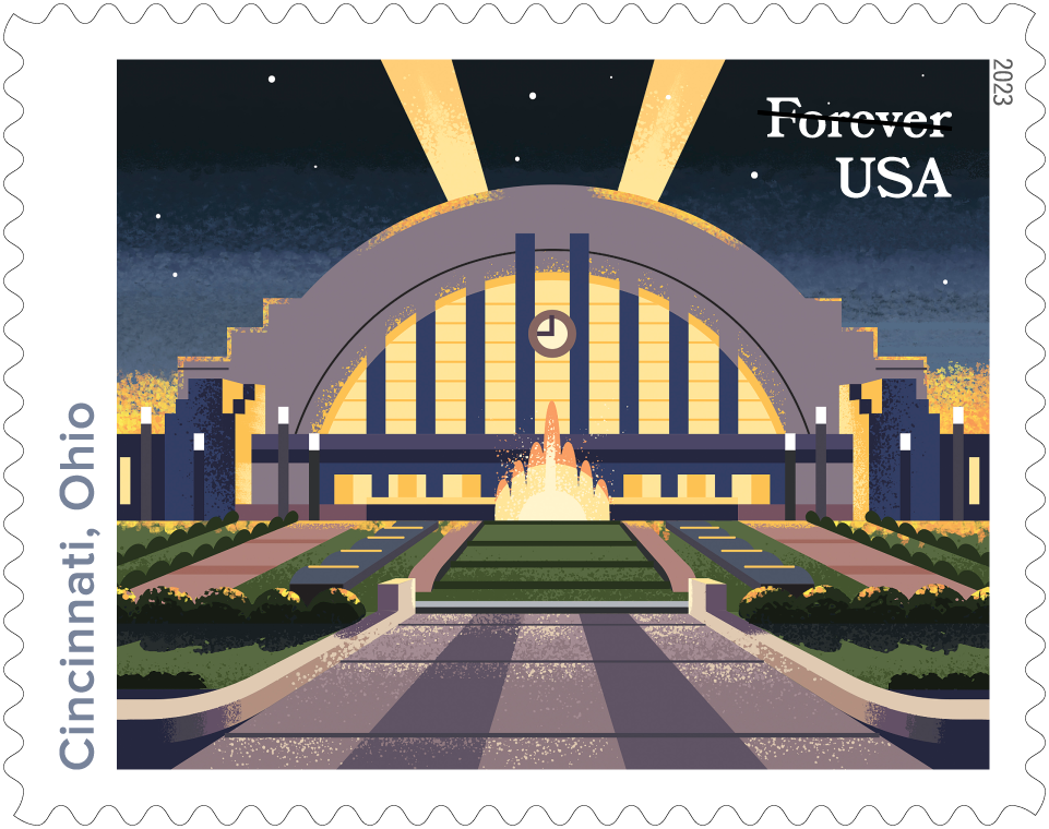 Railroad Stations Stamps
