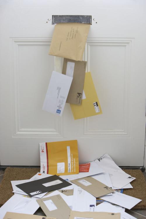 Mail falling through letters slot