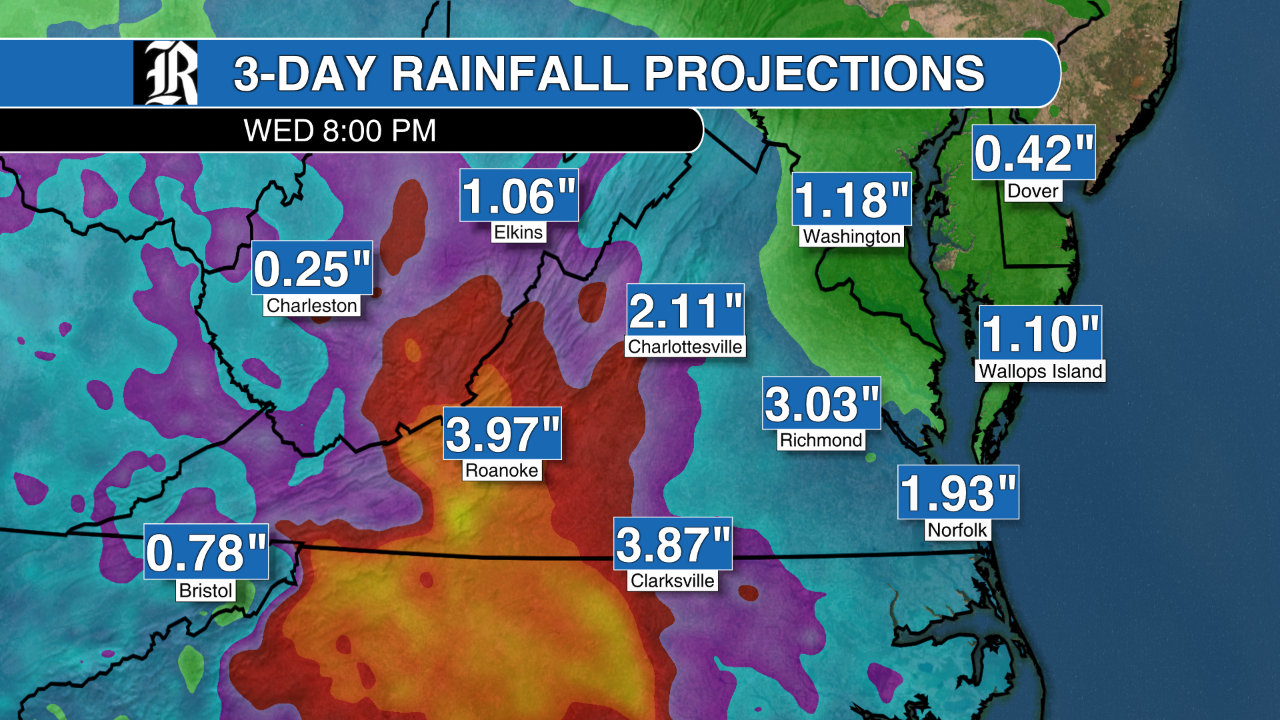 Wetter weather is coming to Richmond, VA. Here's when.