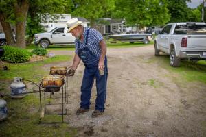 Chris VanHorn fries up the day’ s catch at the 10- Mile Lake Resort in Dalton, MN on Thursday, June 4, 2026.