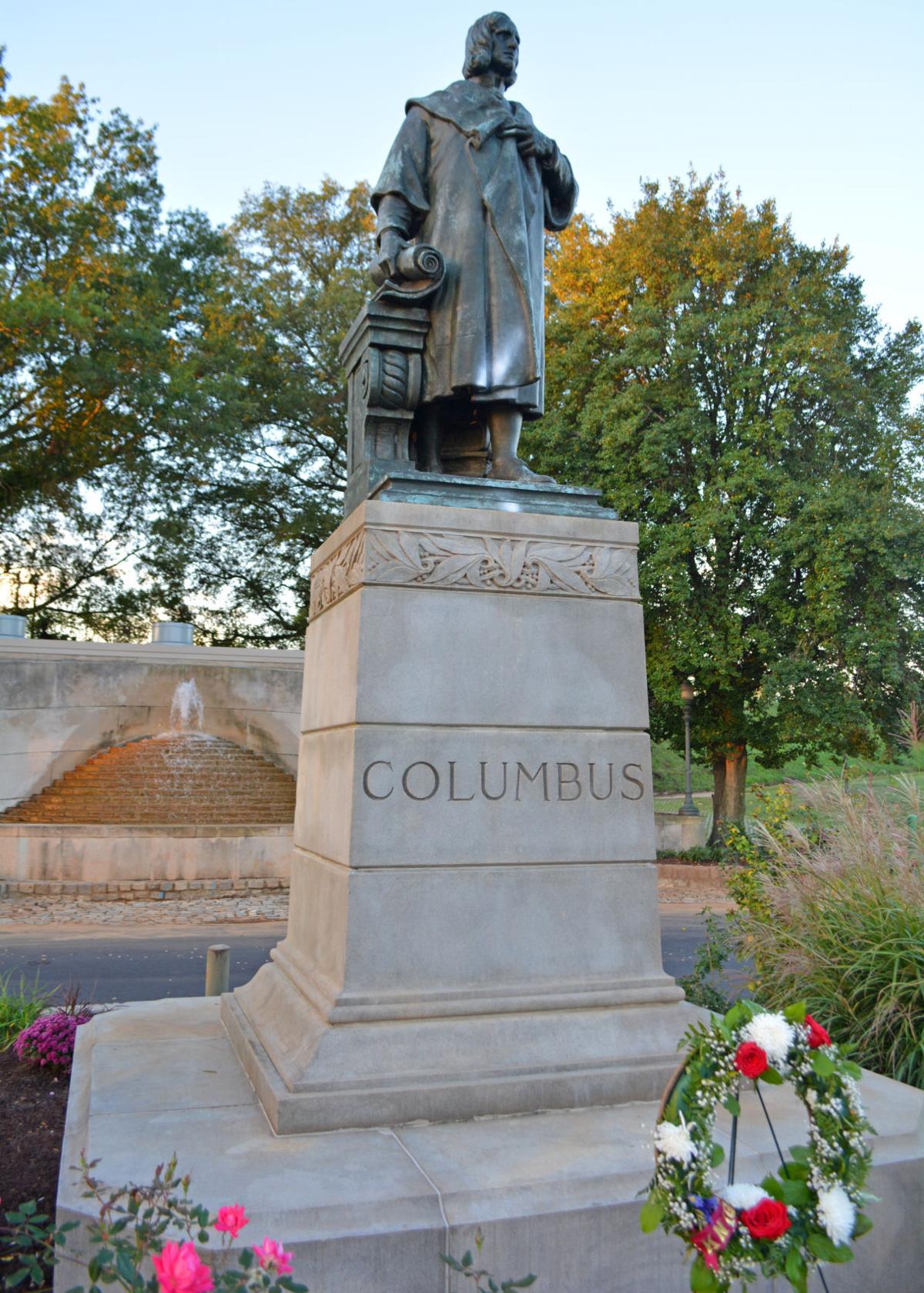 UPDATE Vandalized Christopher Columbus statue cleaned City of