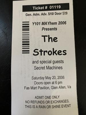 From the archives: The Strokes played Innsbrook in 2006. Advance tickets were $10.