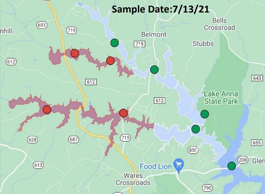 algae bloom map